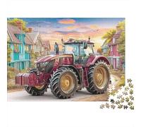 Rural Tractor Scene 1,000 Piece Vibrant Countryside Illustrationplastic 3D Puzzle for The Whole Family Durable Interlocking Thick Pieces Family Activity 70x50cm/1000pcs
