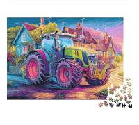 Rural Tractor Scene 1,000 Piece Vibrant Digital Art Styleplastic 3D Puzzle for The Whole Family Durable Interlocking Thick Pieces Family Activity 70x50cm/1000pcs