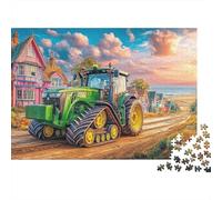 Rural Tractor Scene 1000 Pc Rural Landscape Styleplastic Jigsaw Puzzle Home Decor Eco-friendly Non-glare Wall Decor Mindfulness Stress Relief 38x26cm/1000pcs