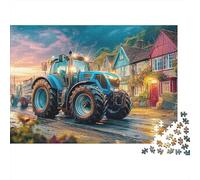 Rural Tractor Scene 1000 Pcs Rural Village Scene Styledurable Plastic Puzzle for Grandparents Smooth Finish Precision Cut Gift Easy to Assemble 70x50cm/1000pcs
