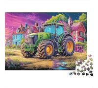 Rural Tractor Scene 1000 Pcs Vibrant Countryside Illustrationdurable Plastic Puzzle for Grandparents Smooth Finish Precision Cut Gift Easy to Assemble 52x38cm/1000pcs