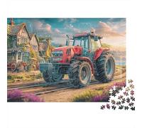 Rural Tractor Scene 1000 Piece Jigsaw Puzzle for Women, Men Digital Overlay Style Challenging Puzzles Challenge Games Fun Present & Activity 70x50cm/1000pcs