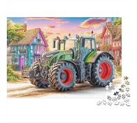 Rural Tractor Scene 1000 Piece Jigsaw Puzzle for Women, Men Village Landscape Art Brainteasing Jigsaws Educational Games Great Gift 52x38cm/1000pcs