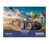 Rural Tractor Scene 1000 Piece Jigsaw Puzzles for Adults Featuring Artistic Design Centenary Jigsaws Vintage Countryside Painting As Dementia Friendly Activities for Concentration Games 70x50cm/1000pc