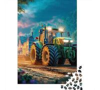 Rural Tractor Scene 1000 Piece Matte Cardboard Vintage Farm Landscape Style Family Puzzle for Teens Easy to Grip Family Activity Eco-friendly 70x50cm/1000pcs