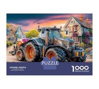 Rural Tractor Scene 1000 Piece Puzzle for Adults Rural Farm Scene Style Classic Jigsaw Puzzle Recycled Cardboard Family Lovers Holiday Activity Indoor Leisure Cognitive Development 52