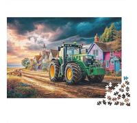 Rural Tractor Scene 1000 Vintage Countryside Painting Pieces Puzzle Extra Thick Cardboard Activity Great Collectors Ultra Difficult Gift Educational Game Decoration 70x50cm/1000pcs