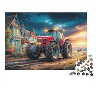 Rural Tractor Scene 1000 Vintage Farm Art Style Pieces Puzzle Extra Thick Cardboard Development Home Brain Training Idea Perfect Puzzle Lovers Couples 52x38cm/1000pcs