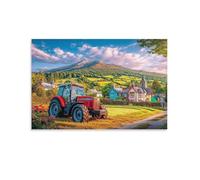 Rural tractor scene,Adult Jigsaw Puzzle 1000 Pieces,High-difficulty puzzles,The perfect educational gift for boys and girls,26x38cm