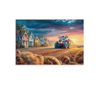 Rural tractor scene,Adult Jigsaw Puzzle 1500 Pieces,High-difficulty puzzles,The perfect educational gift for boys and girls,57x87cm