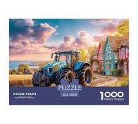 Rural Tractor Scene Durable Cardboard Vintage Countryside Style Fun Interactive Game, Perfect for Improving Thinking Skills And Concentration 52x38cm/1000pcs