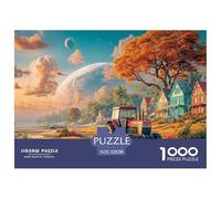 Rural Tractor Scene Durable Material Fantasy Planet Landscape Easy to Assemble Pieces, Perfect for Relaxing, Unwinding And Enjoying Quiet Moments 52x38cm/1000pcs