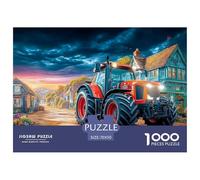 Rural Tractor Scene Durable Material Fantasy Rural Landscape Style Easy to Assemble Pieces, Perfect for Relaxing, Unwinding And Enjoying Quiet Moments 70x50cm/1000pcs