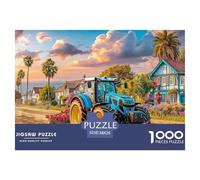 Rural Tractor Scene Durable Material Rural Landscape Painting Style Easy to Assemble Pieces, Perfect for Relaxing, Unwinding And Enjoying Quiet Moments 38x26cm/1000pcs