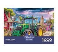 Rural Tractor Scene Durable Material Rural Village Scene Style Easy to Assemble Pieces, Perfect for Relaxing, Unwinding And Enjoying Quiet Moments 52x38cm/1000pcs