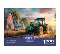 Rural Tractor Scene Durable Paper Vintage Countryside Painting Fun Brain Challenge, Suitable for Adults Seeking Relaxing And Rewarding Hobbies 70x50cm/1000pcs