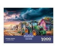 Rural Tractor Scene Durable Thick Paper Vintage Countryside Painting Interesting Brain Challenge, Perfect for Adults Looking for Relaxing Hobby at Home 52x38cm/1000pcs