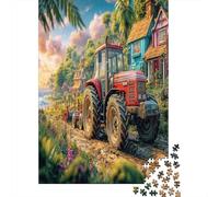 Rural Tractor Scene Extra-Thick Cardboard Vintage Farm Landscape Art DIY Jigsaw Puzzle 12+ Adults Kids Fun Family Game Beautiful Home Decoration Leisure Gift 70x50cm/1000pcs