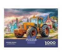 Rural Tractor Scene Jigsaw Puzzle 1000 Pieces for Adults Vintage Farm Vehicle Art Educational Game Gifts for Adults Home Decoration 100% Recvcled Cardboard 52x38cm/1000pcs