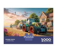 Rural Tractor Scene Jigsaw Puzzles 1000 Pieces - Creative Brain Teaser - Quality Paper Gift Box 38x26cm/1000pcs