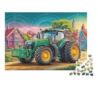 Rural Tractor Scene Jigsaw Puzzles 1000 Pieces in Thick Cardboard Jigsaws Rural Farm Scene Style with Mindfulness Puzzles for Brain Teasers for Adults As Birthday Gifts for Women/Men 70x50cm/1000pcs