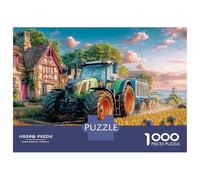Rural Tractor Scene Jigsaw Puzzles 1000 Pieces - Vintage Farm Landscape Style Mum's Gift Idea - Relaxing Activity - Quality Paperboard 38x26cm/1000pcs