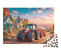 Rural Tractor Scene Jigsaw Puzzles for Adults Challenging Puzzle Games The Impossible Challenge 1000 Piece Vintage Farm Landscape Difficult Hard Jigsaw Puzzles for Man And Woman with Letters on Back 7