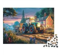 Rural Tractor Scene Jigsaw Puzzles for Adults Challenging Puzzle Games The Impossible Challenge 1000 Piece Vintage Farm Landscape Difficult Hard Jigsaw Puzzles for Man And Woman with Letters on Back 3