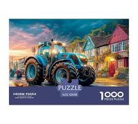 Rural Tractor Scene Jigsaw Puzzles Puzzle for Adults Recycled Paper for Aduls 1000 Piece Puzzle Fun Rural Village Scene Styleand Challenging Family Game Educational Game Challenge 52x38cm/1000pcs