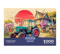Rural Tractor Scene Non Fading Material Vintage Farm Illustration Style Fun Relaxing Activity, Perfect for Reducing Anxiety And Enjoying Calm Time 70x50cm/1000pcs