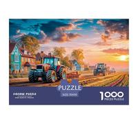 Rural Tractor Scene Non Toxic Cardboard Material Farm Landscape Painting Style Ideal Hobby for Reducing Pressure, Enjoying Quiet Time And Weekend Entertainment 70x50cm/1000pcs