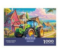 Rural Tractor Scene Premium Cardboard Cartoon Farm Landscape Style Fun Relaxing Game, Great for Unwinding, Reducing Pressure And Enjoying Life 70x50cm/1000pcs