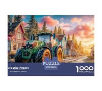 Rural Tractor Scene Premium Cardboard Colorful Village Art Style Fun Relaxing Game, Great for Unwinding, Reducing Pressure And Enjoying Life 38x26cm/1000pcs