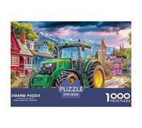 Rural Tractor Scene Premium Cardboard Rural Village Scene Style Fun Relaxing Game, Great for Unwinding, Reducing Pressure And Enjoying Life 38x26cm/1000pcs