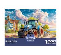 Rural Tractor Scene Premium Cardboard Vintage Farm Landscape Art Fun Relaxing Game, Great for Unwinding, Reducing Pressure And Enjoying Life 38x26cm/1000pcs