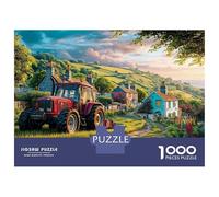 Rural Tractor Scene Puzzles for Adults 1000 Pieces with No Reflection Favourites Jigsaw Pastoral Countryside Art As Brain Teasers for Seniors And Winter Hobby 38x26cm/1000pcs