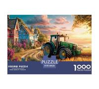 Rural Tractor Scene Quality Cardboard Material Vibrant Countryside Illustration Classic Puzzle Game, Perfect for Family Sharing And Indoor Entertainment 38x26cm/1000pcs