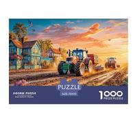 Rural Tractor Scene Quality Cardboard Material Vintage Farm Landscape Style Classic Puzzle Game, Perfect for Family Sharing And Indoor Entertainment 70x50cm/1000pcs