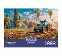 Rural Tractor Scene Quality Cardboard Material Vintage Farm Landscape Style Classic Puzzle Game, Perfect for Family Sharing And Indoor Entertainment 52x38cm/1000pcs