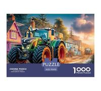 Rural Tractor Scene Quality Paper Material Colorful Village Art Style Excellent Hobby for Quiet Time, Weekends And Holiday Relaxation 70x50cm/1000pcs