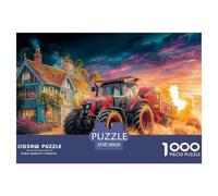 Rural Tractor Scene Reliable Material Fantasy Rural Landscape Great Gift for Adults, Teenagers And Anyone Who Loves Puzzle Games 38x26cm/1000pcs