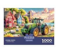 Rural Tractor Scene Secure Fitting Pieces Cartoon Farm Landscape Choice for Birthdays, Anniversaries And Special Occasions 70x50cm/1000pcs