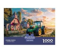 Rural Tractor Scene Secure Fitting Pieces Vintage Countryside Illustration Choice for Birthdays, Anniversaries And Special Occasions 70x50cm/1000pcs