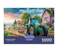 Rural Tractor Scene Secure Fitting Pieces Vintage Farm Landscape Art Choice for Birthdays, Anniversaries And Special Occasions 52x38cm/1000pcs