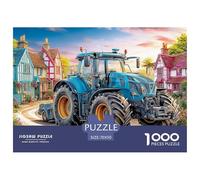 Rural Tractor Scene Smooth Pieces Rural Village Scene Style Excellent Brain Training, Suitable for Family Entertainment And Personal Relaxation 70x50cm/1000pcs