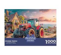 Rural Tractor Scene Smooth Surface Pieces Digital Art Style Vivid Great for Improving Patience, Focus And Cognitive Ability in Spare Time 38x26cm/1000pcs
