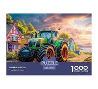 Rural Tractor Scene Smooth Surface Pieces Rural Village Scene Style Great for Improving Patience, Focus And Cognitive Ability in Spare Time 70x50cm/1000pcs