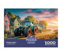 Rural Tractor Scene Smooth Surface Pieces Vintage Countryside Painting Great for Improving Patience, Focus And Cognitive Ability in Spare Time 70x50cm/1000pcs