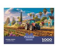 Rural Tractor Scene Smooth Surface Pieces Vintage Countryside Scene Great for Improving Patience, Focus And Cognitive Ability in Spare Time 70x50cm/1000pcs