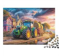 Rural Tractor Scene Sturdy Paper Fantasy Rural Landscape Jigsaw Puzzle Mind Stimulating Stress Relief 38x26cm/1000pcs